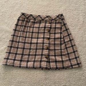 Brown plaid skirt, From H&M
